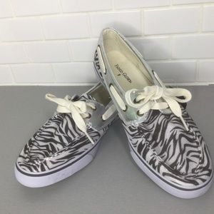 - Fade Glory zebra slip on boat shoes SZ 9